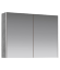AQWELLA Mobi Зеркальный шкаф 80 см с двумя дверьми на петлях с доводчиком. Цвет бетон светлый - MOB0408+MOB0717BS