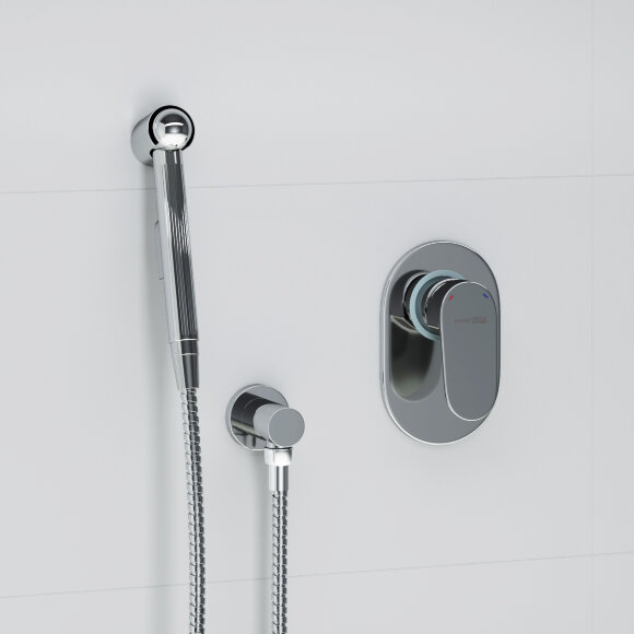 Гигиенический душ со смесителем, шланг 100 см A15356 WasserKRAFT цвет: Хром