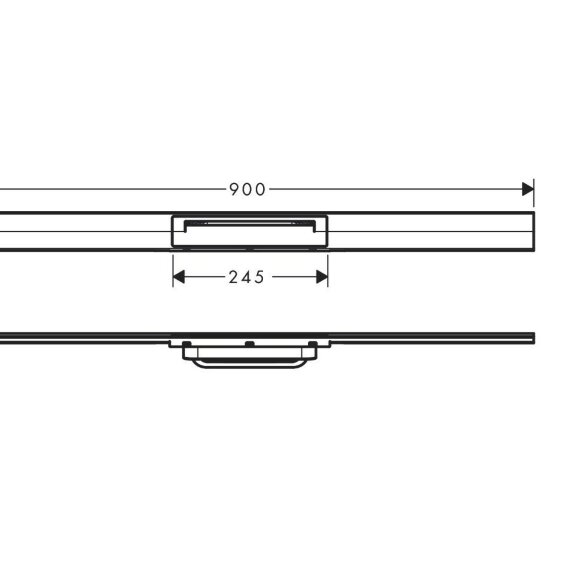 Hansgrohe внешняя часть трапа для душа 90см, укорачиваемая, RainDrain Flex, глянцевое золото арт. 56045990
