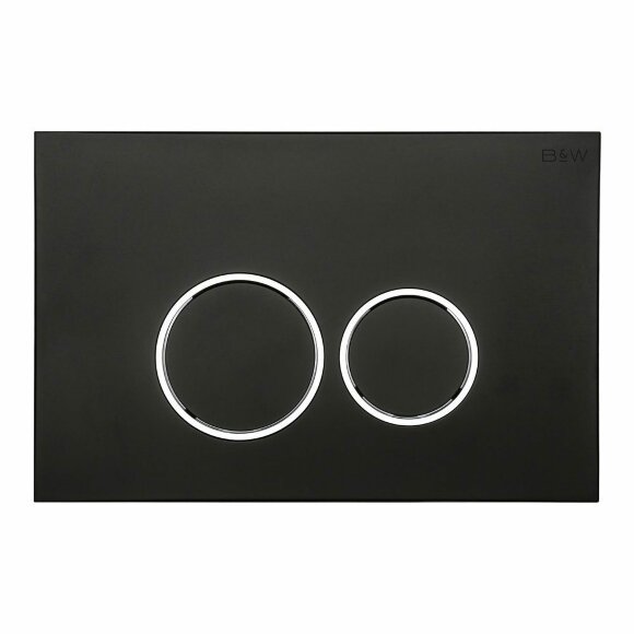 Клавиша смыва (244х162х11), WPI-09512 серия RS, Matt Black, Black&White арт. 09512