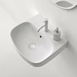 Раковина 50х45 см, 1 отв., подвесная/накладная KERASAN Nolita, 534030*1 цвет: белый матовый Раковина 50х45 см, 1 отв., подвесная/накладная KERASAN Nolita, 534030*1 цвет: белый матовый