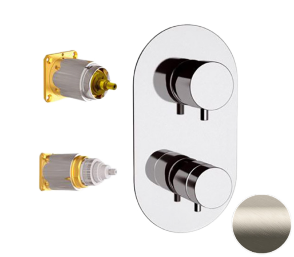 Смеситель для душа с термостатом Remer Elegance, цвет: нержавеющая сталь, арт. NT92KBXV