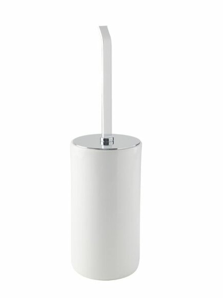 Напольный белый керамический ёрш Bucket STIL HAUS, хром - BK12A(08-BI)