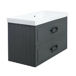 Тумба под раковину подвесная серо-зеленая зеленый Cubo La Fenice арт. FNC-01-CUB-G-100-2 Тумба под раковину подвесная серо-зеленая зеленый Cubo La Fenice арт. FNC-01-CUB-G-100-2