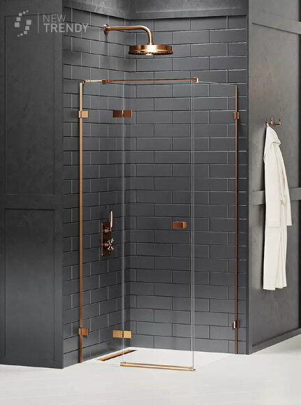 Душевое ограждение L 90x110x200 Avexa copper brushed New Trendy брашированная медь арт. EXK-3555