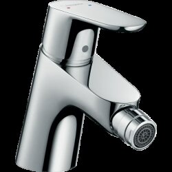 Hansgrohe смеситель для биде со сливным клапаном Push-Open, Focus, глянцевый хром арт. 31922000