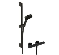 Hansgrohe термостатический смеситель для душа Relaxation с термостатом Fine и душевой штангой 65см, Pulsify Select S, матовый черный арт. 24262670 Hansgrohe термостатический смеситель для душа Relaxation с термостатом Fine и душевой штангой 65см, Pulsify Select S, матовый черный арт. 24262670