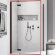 Душевая дверь kdj 120 l профиль черный стекло прозрачное, Radaway Essenza New арт. 385042-54-01L
