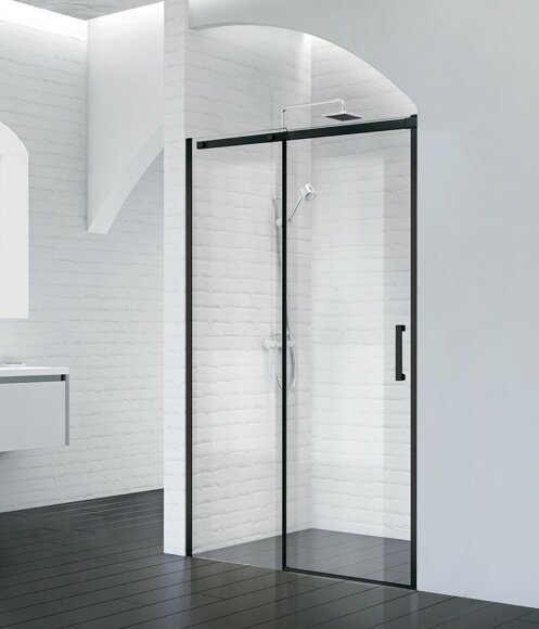 BelBagno Душевая дверь в нишу 120x195 матовый черный, ACQUA, арт. ACQUA-BF-1-120-C-NERO