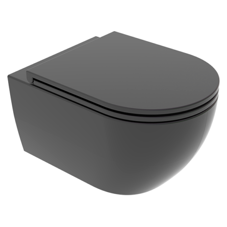 Сиденье для унитаза GSG Like цвет черный матовый LKCOPRSLTICR003