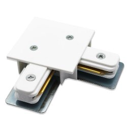 Коннектор L-образный, вид современный Track Accessories Arte Lamp цвет:  белый - A120133 Коннектор L-образный, вид современный Track Accessories Arte Lamp цвет:  белый - A120133