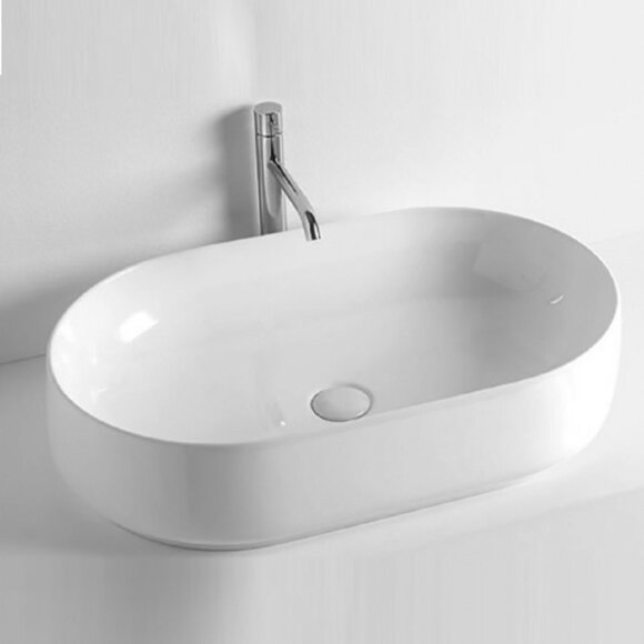 Раковина 70х44см, накладная, без отв. KERASAN F10, 460601 цвет: белый