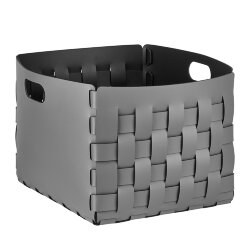 Корзинка Bottega серый, 40х40 кожа ADJ - 1048.03 Корзинка Bottega серый, 40х40 кожа ADJ - 1048.03