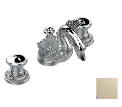 Смеситель для раковины на три отверстия устанавливаемый на борту с донным клапаном, THG Cygne, светлое золото (F30) - G31-151 Смеситель для раковины на три отверстия устанавливаемый на борту с донным клапаном, THG Cygne, светлое золото (F30) - G31-151