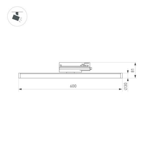 Трековый светодиодный светильник LGD-Tube-Turn-4TR-L600-20W Day4000 Arlight - 036295 Трековый светодиодный светильник LGD-Tube-Turn-4TR-L600-20W Day4000 Arlight - 036295