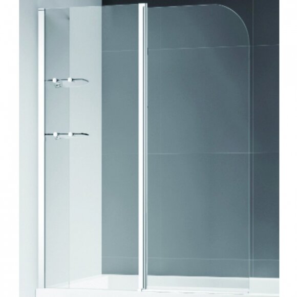 Шторка на ванну ECO Хром Cezares - ECO-O-V-12-120/140-C-Cr