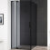 Душевой уголок SLIDER Черный матовый Cezares - SLIDER-AH-1-80-70/80-GRIGIO-NERO