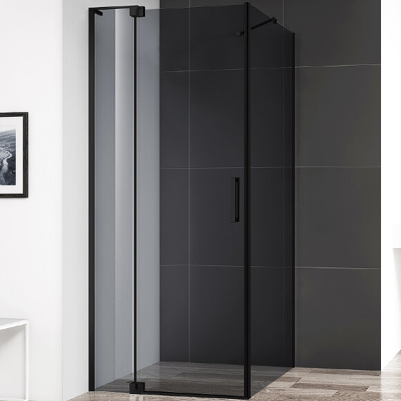 Душевой уголок SLIDER Черный матовый Cezares - SLIDER-AH-1-80-70/80-GRIGIO-NERO