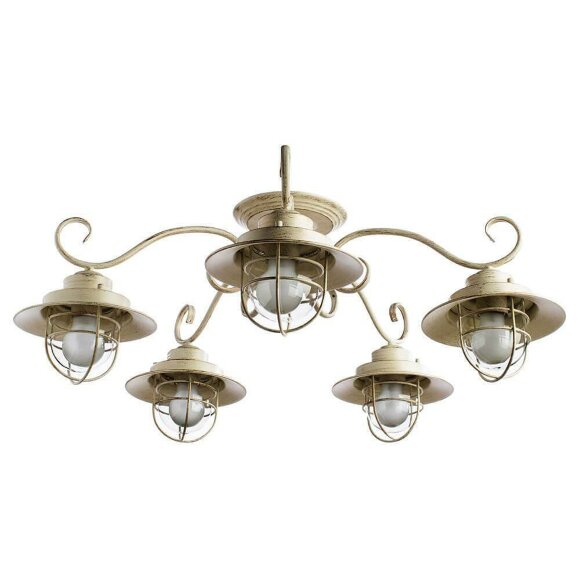Потолочная люстра, вид морской 6 White Arte Lamp цвет:  белый - A4579PL-5WG