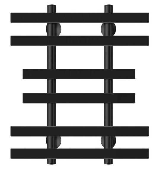 Полотенцесушитель электрический, черный матовый, Secado 60x20x70, Понтида 2 - 4673739240083