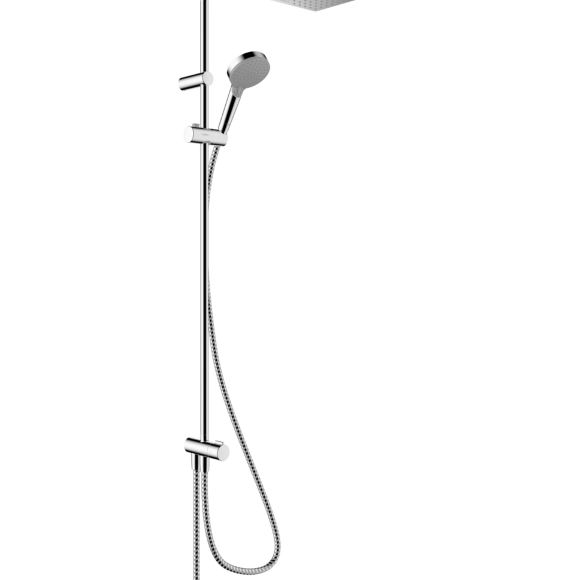 Hansgrohe душевая система Reno с переключателем потоков, Vernis Shape, глянцевый хром арт. 26289000