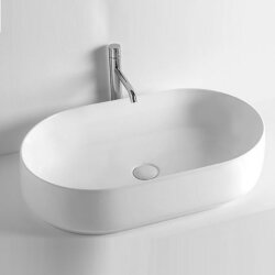 Раковина 70х44см, накладная, без отв. KERASAN F10, 460630 цвет: белый матовый