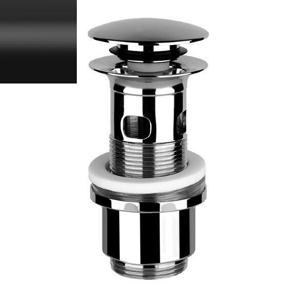Автоматический донный клапан “Stop&Go” для раковины c переливом, Gessi 01422/299 цвет: черный матовый 