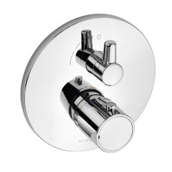 Встраиваемый смеситель для душа с термостатом с запорным вентилем, хром глянцевый, ZENTA Kludi арт. 388350545