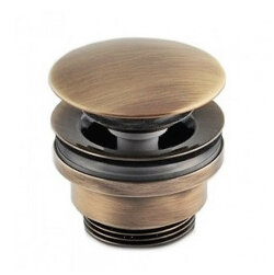 Донный клапан для раковины Remer с переливом 905CCR114VO цвет бронза