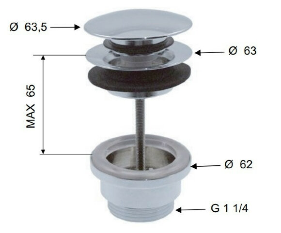 Купить Донный клапан для раковины Remer с переливом 905CCR114VO цвет бронза в Москве Купить Донный клапан для раковины Remer с переливом 905CCR114VO цвет бронза в Москве
