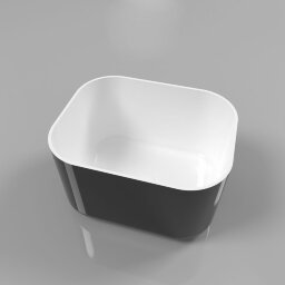 Раковина 50х40 Whitecross Lazurit 0713.050040.10100 цвет: черный/белый глянец