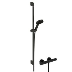 Hansgrohe термостатический смеситель для душа Relaxation с термостатом Fine и душевой штангой 90см, Pulsify Select S, матовый черный арт. 24261670 Hansgrohe термостатический смеситель для душа Relaxation с термостатом Fine и душевой штангой 90см, Pulsify Select S, матовый черный арт. 24261670