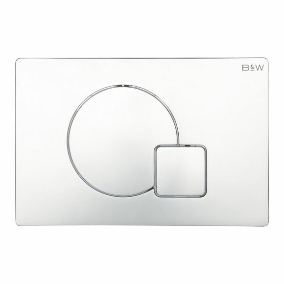 Клавиша смыва (244х162х11), WPI-09523 серия Q, Bright Chrome, Black&White арт. 09523