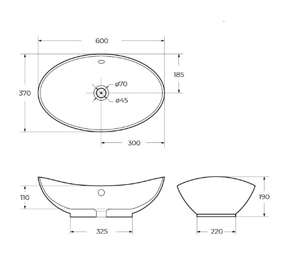 BelBagno Раковина керамическая накладная 590x390x190, овальная, глянцевый белый, арт. BB1087 BelBagno Раковина керамическая накладная 590x390x190, овальная, глянцевый белый, арт. BB1087