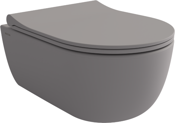 Унитаз подвесной BOCCHI V-Tondo 1417-006-0129 безободковый, цвет: серый матовый