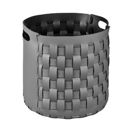 Круглая корзина Bottega ADJ Италия, D40xH40 цвет: серый (черный) арт. 1050.03/01