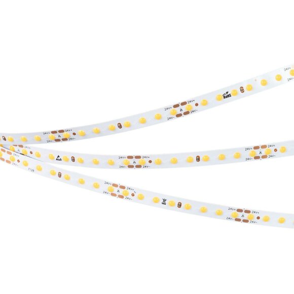 Светодиодная лента 9,6W/m 128LED/m COB теплый белый 5M COB-X128-8mm 24V Warm3000 Arlight - 036838