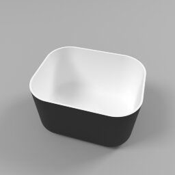 Раковина 50х40 Whitecross Lazurit 0713.050040.20100 цвет: черный/белый мат