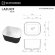 Раковина 50х40 Whitecross Lazurit 0713.050040.20100 цвет: черный/белый мат