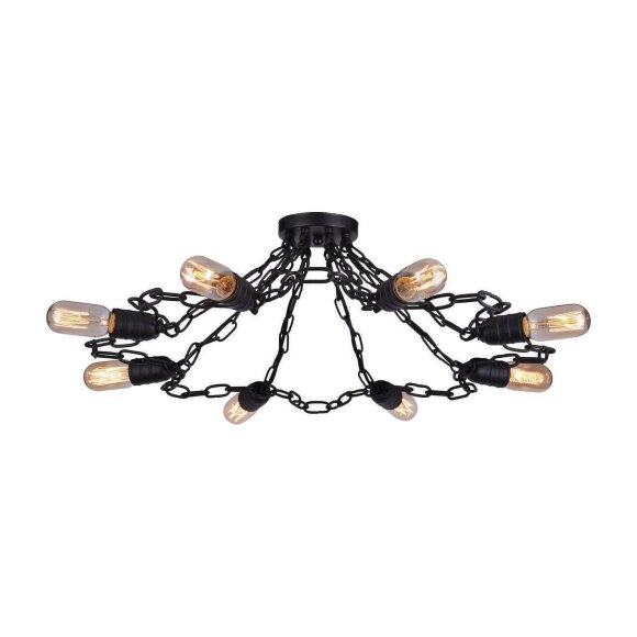 Потолочная люстра, вид лофт 9344 Arte Lamp цвет:  черный - A9344PL-8BK