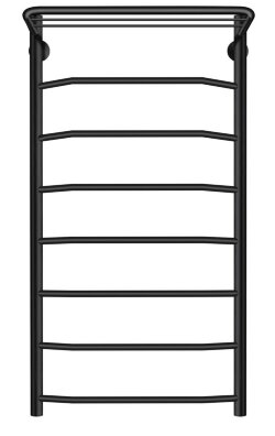 Полотенцесушитель электрический, черный матовый, Secado 100x60, Агата 1 СП - 4673739231197