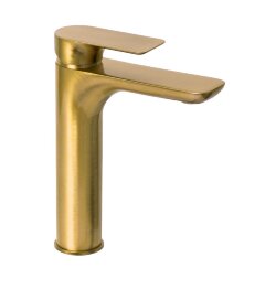 Высокий смеситель для раковины (золото шлифованное) Remer Infinity I11LBG