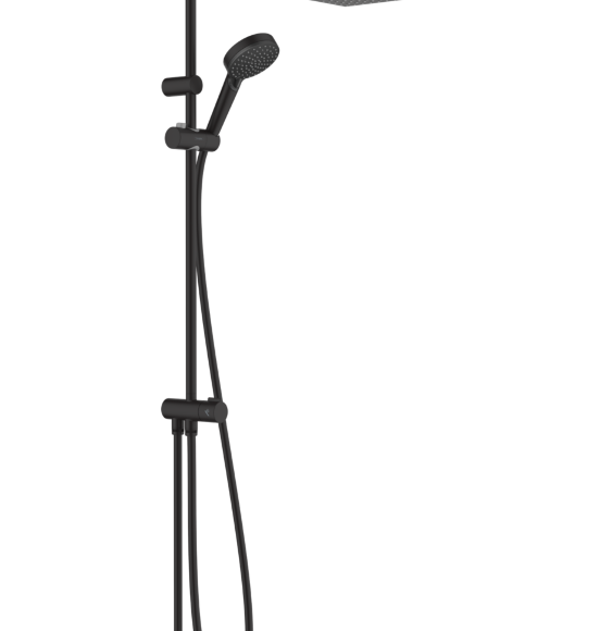 Hansgrohe душевая система Reno с переключателем потоков, Vernis Shape, матовый черный арт. 26289670