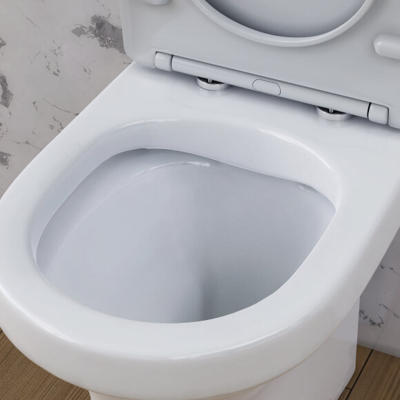 Унитаз-компакт безободковый, с сиденьем микролифт Skyline Damixa, арт. DX35C8600SC цвет: белый