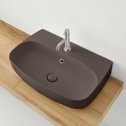 Раковина 70х45 см, 1 отв., подвесная/накладная KERASAN Nolita, 534275*1 цвет: Borgogna matt