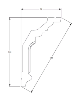 Карниз гибкий из полиуретана C304F Orac Luxxus Бельгия цвет: Белый