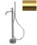 Смеситель для ванны, напольный, с ручным душем и шлангом 150см., Carlo Frattini Spillo Up F3034/6OS цвет: матовое золото