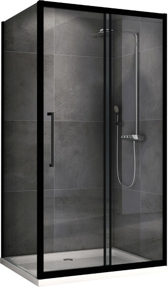 Душевой уголок Schwarzer Diamant 1800x750мм, Черный, ABBER арт. AG30180BH-S75B
