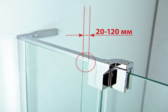 Душевой уголок SLIDER Хром Cezares - SLIDER-AH-1-80-70/80-C-Cr