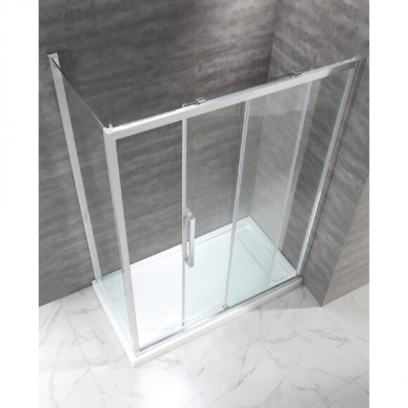 Душевой уголок Lux Soft Хром Cezares - LUX-SOFT-W-AH-1-150/90-C-Cr-IV